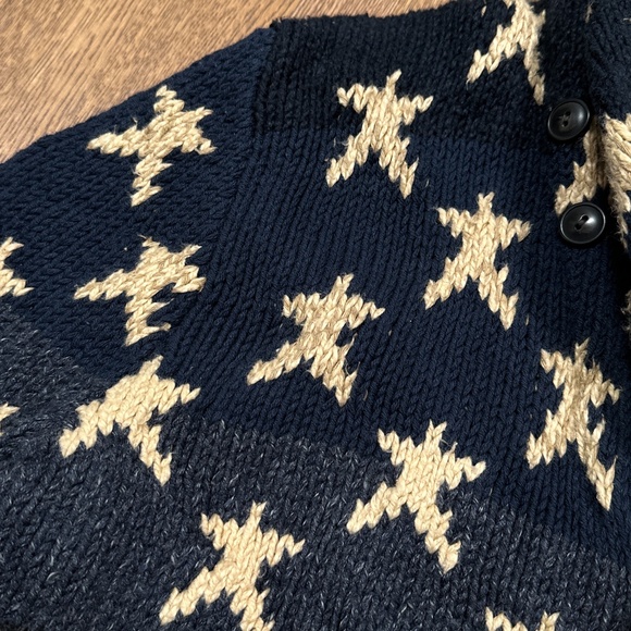 Ralph Lauren Denim & Supply USA Flag Heavyweight Shawl Cardigan Sweater Womens M - Picture 6 of 11